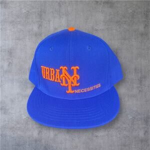 Urban Necessities x New York Mets SnapBack Blue Cap Hat OS MLB